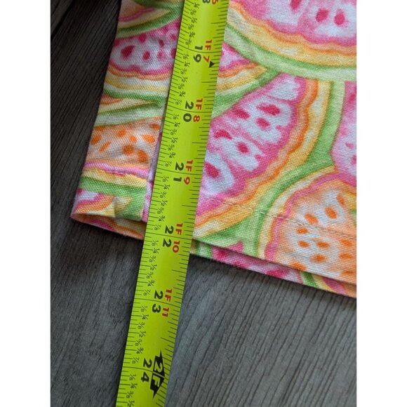 Talbots Size 12 Watermelon Print Wide-Leg Pants Womens Casual Summer Cotton Blen - Picture 4 of 4